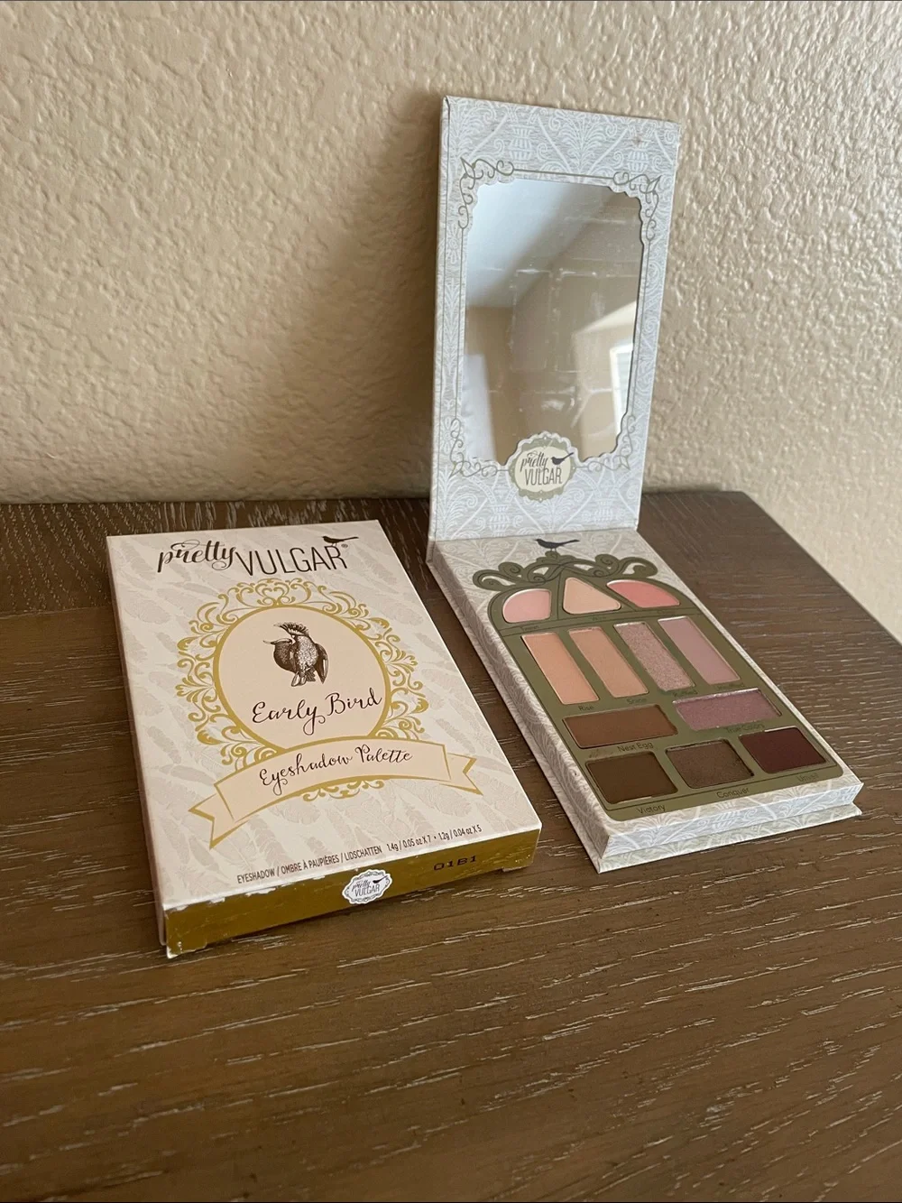 NIB Pretty Vulgar Early Bird Eyeshadow Palette — Pink and Neutral Shades